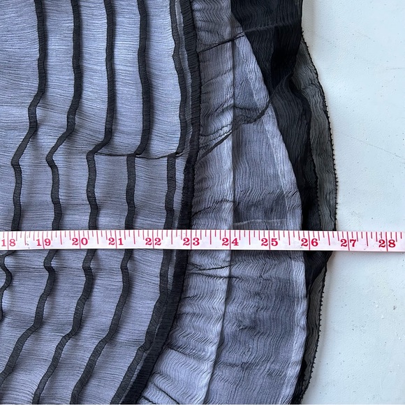 Sophia Michelle Black Sheer Double Layer White Lining A Line Full Skirt! - Picture 6 of 7